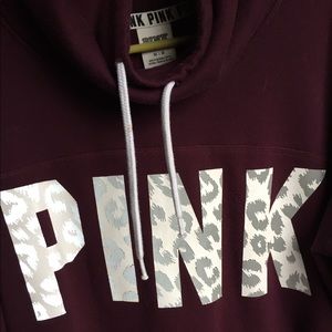 PINK burgundy hoodie